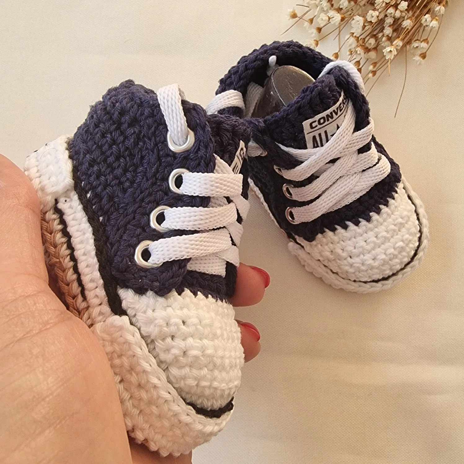 Tênis Crochê Baby Sport Azul Escuro