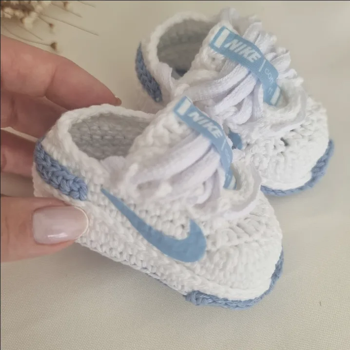 Tênis Crochê Baby Sport Azul Claro - Imagem 2