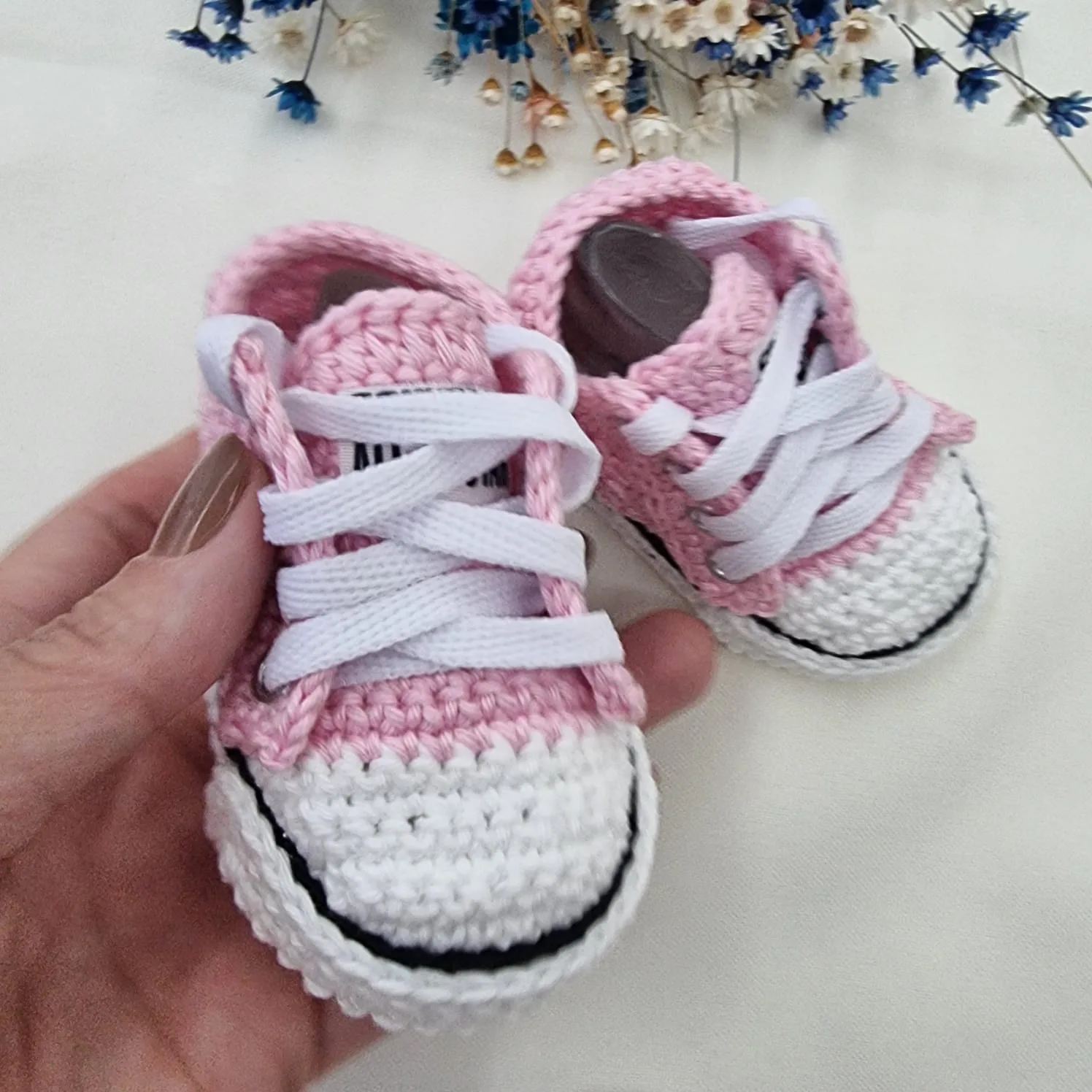 Tênis Crochê Baby Sport Rosa Claro - Imagem 2