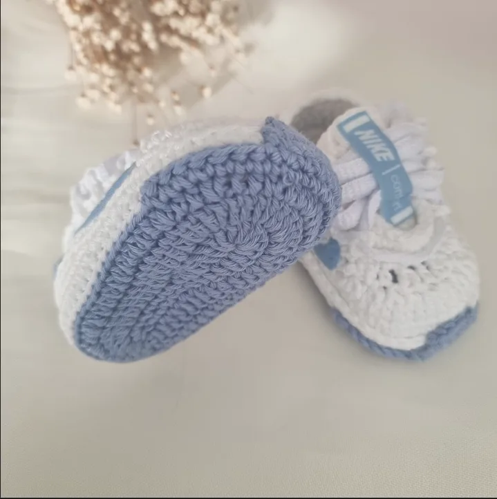 Tênis Crochê Baby Sport Azul Claro - Imagem 3