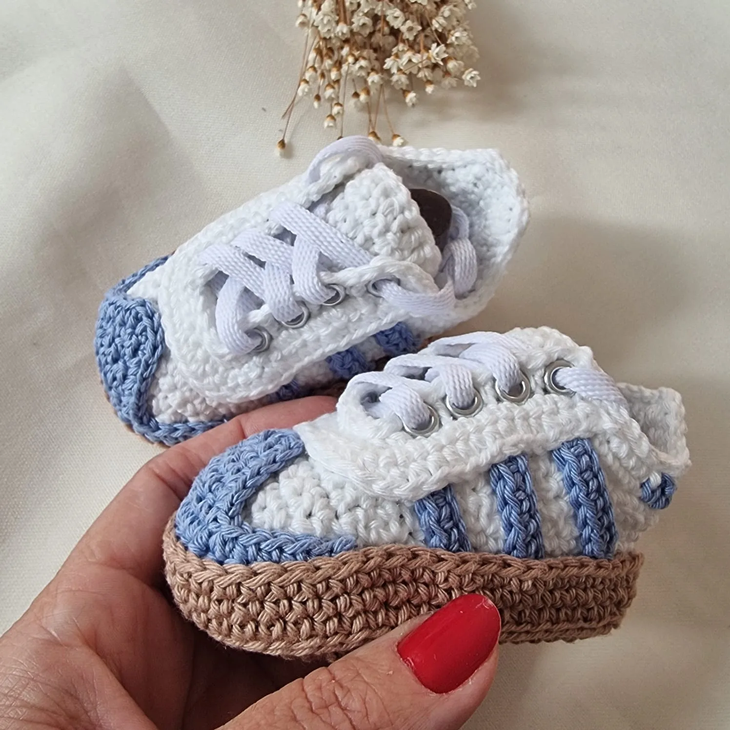 Tênis Crochê Baby Sport Azul Claro - Imagem 2
