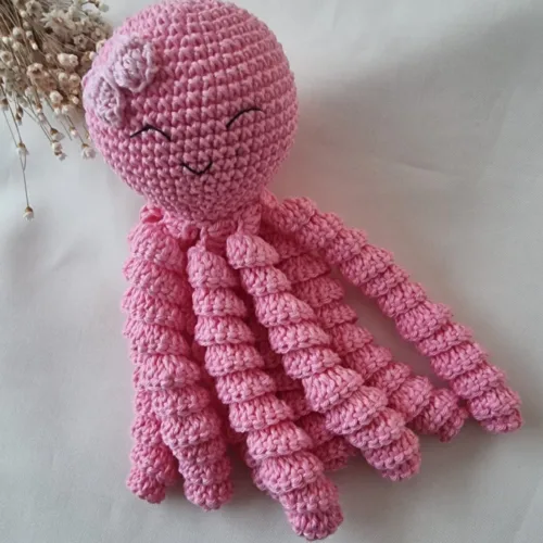 Polvinho de Crochê Prematuro - Rosa