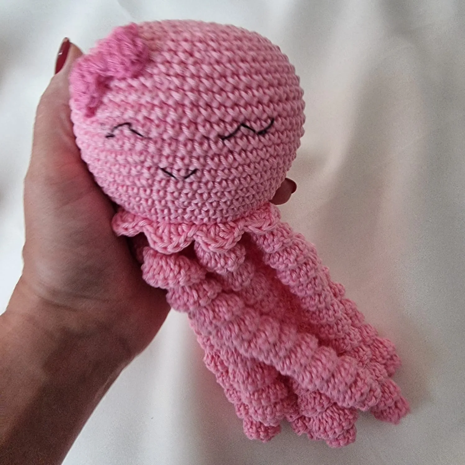 Polvinho de Crochê Rosa – Recém-Nascido - Amigurumi
