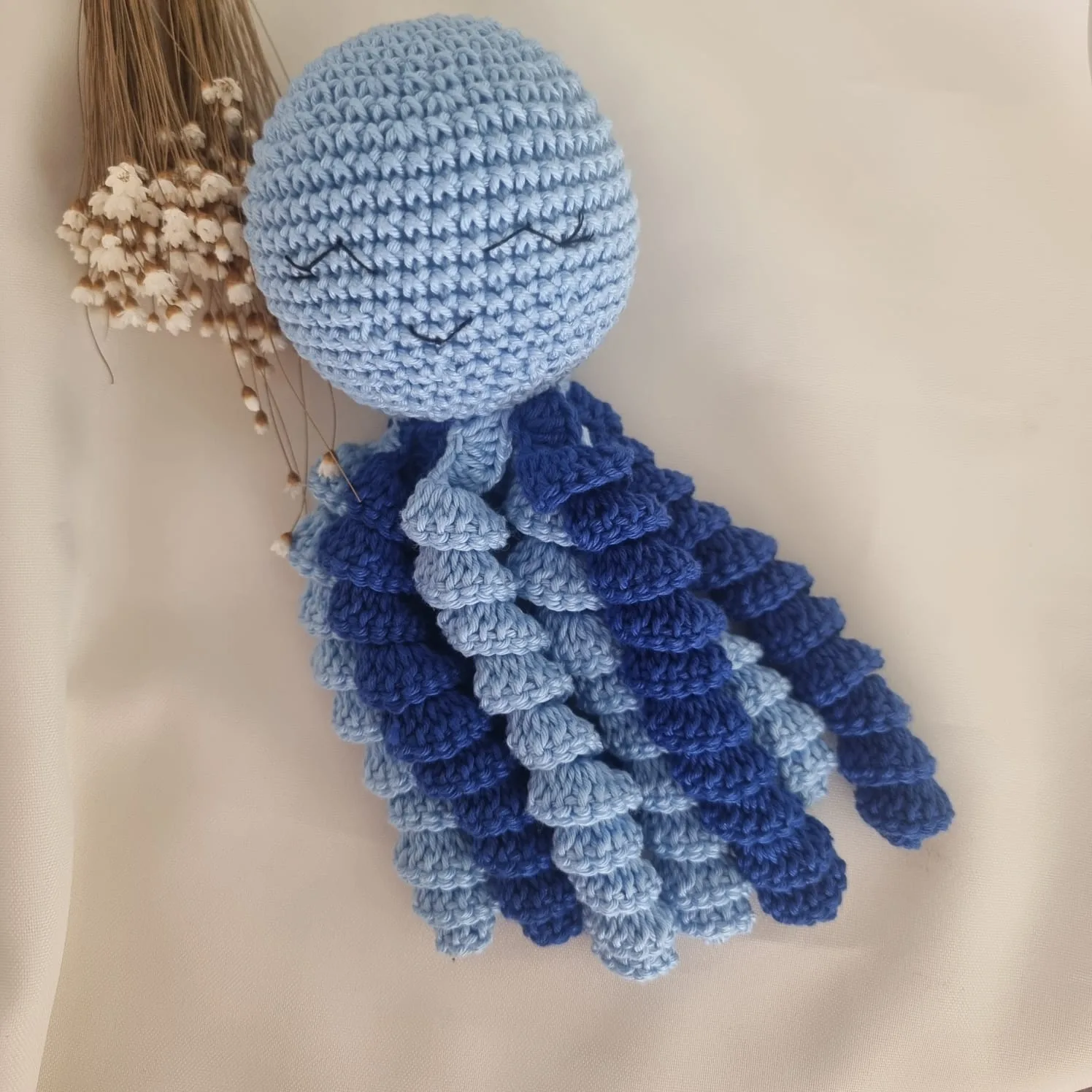 Polvinho de Crochê Prematuro - Azul Claro - Imagem 3