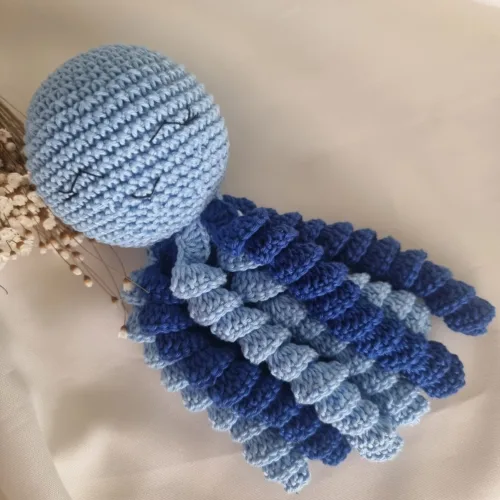 Polvinho de Crochê Prematuro - Azul Claro