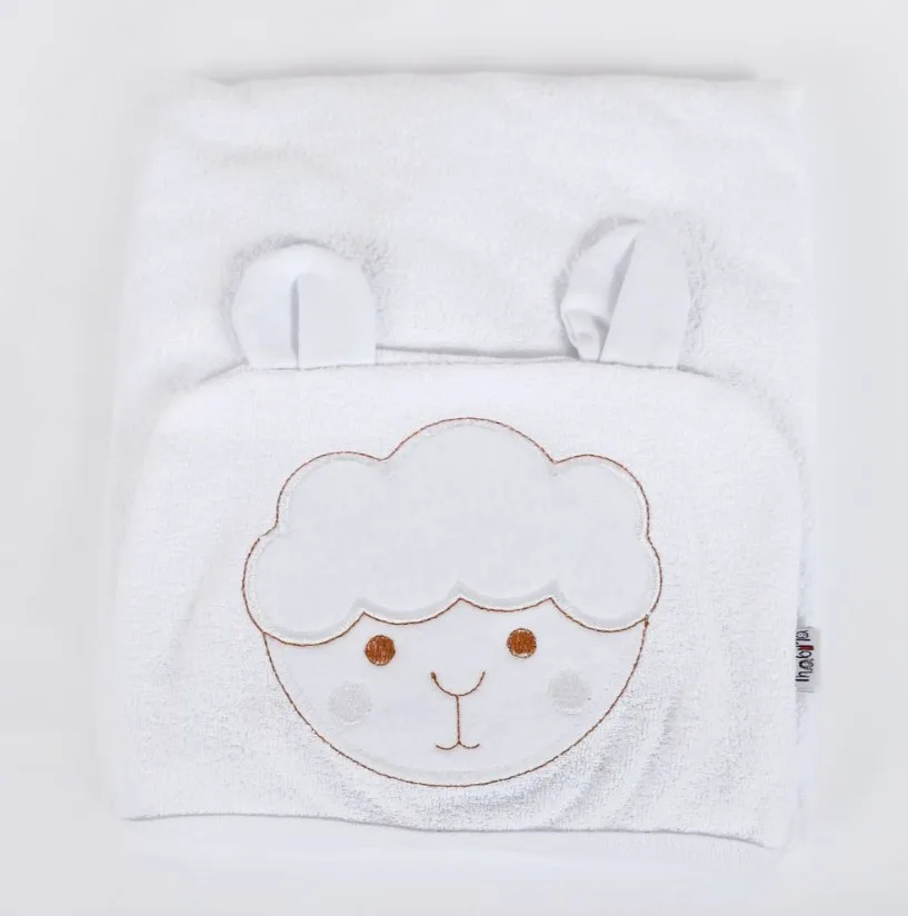 Toalha de Banho com Capuz Ovelhinha Branca